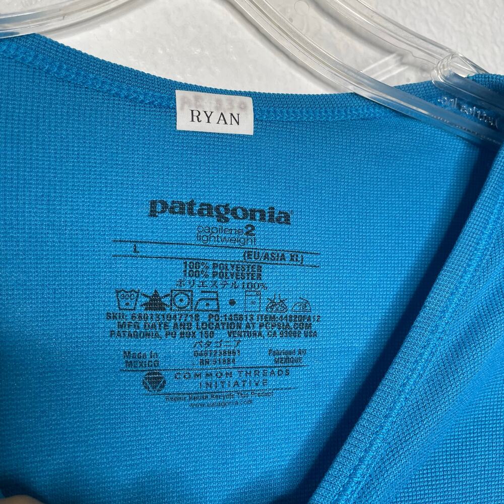 Patagonia Womens Top Size L Blue Capilene 2 Lightweight Long Sleeve Pullover - Picture 3 of 8